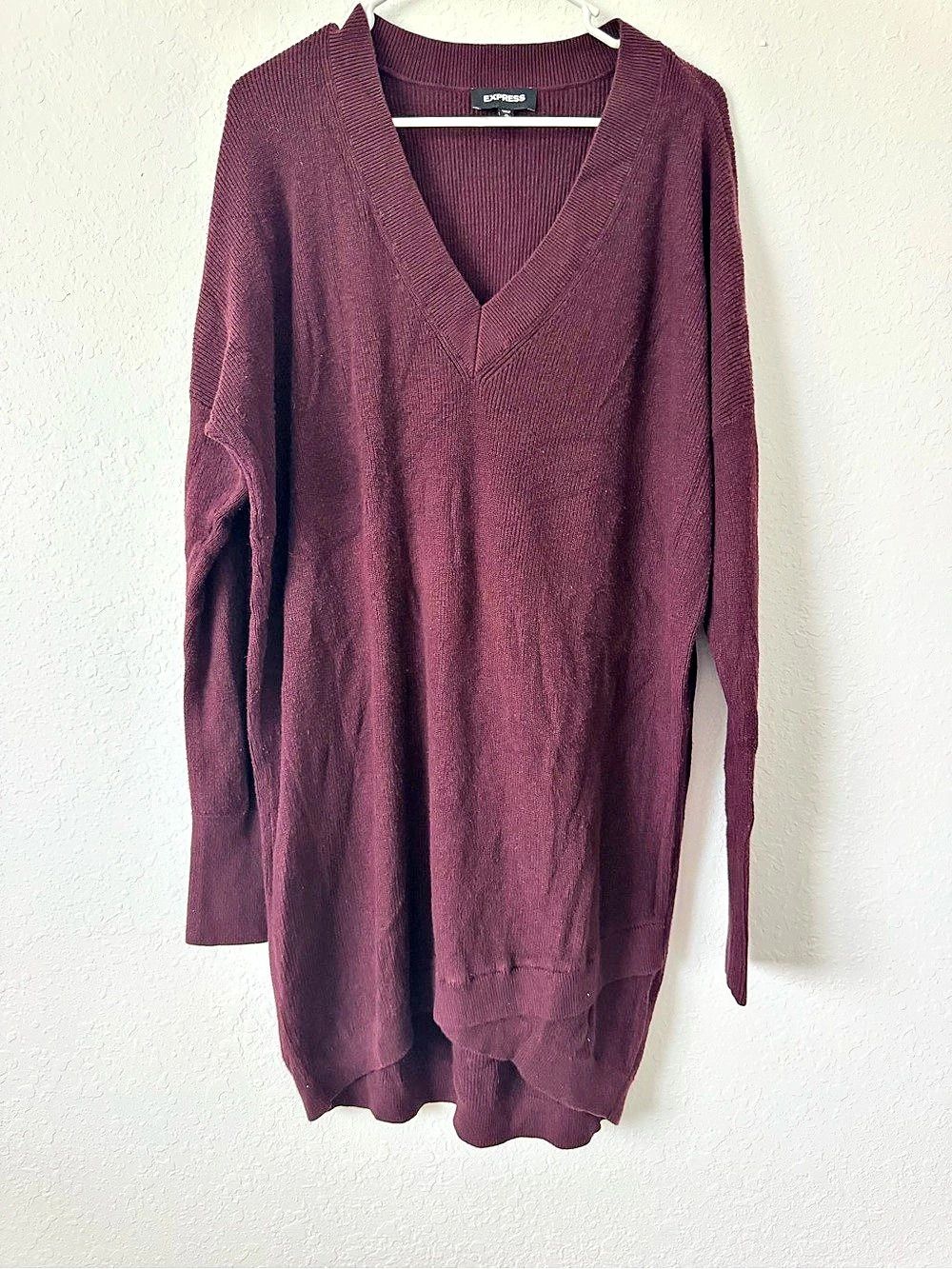 Express V-Neck Tunic Sweater Dress XL